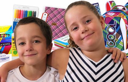 התאומים שעולים לכיתה א’ מגייסים ציוד לביה”ס עבור ילדים נזקקים!